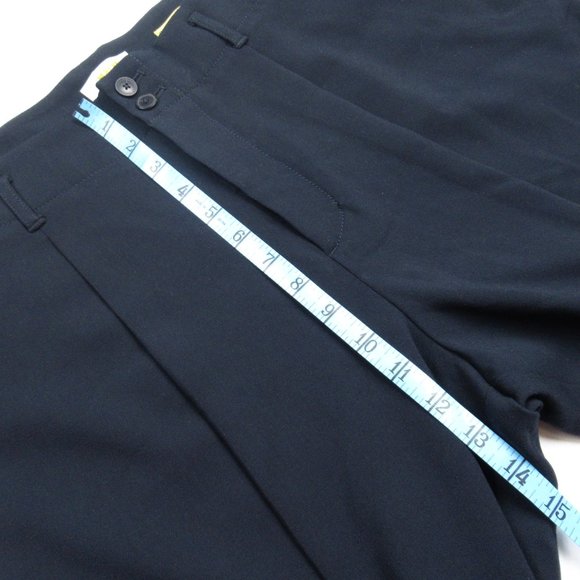 Anthropologie Maeve Pleated Capri Pants Navy Blue - Size 14 - Picture 6 of 10